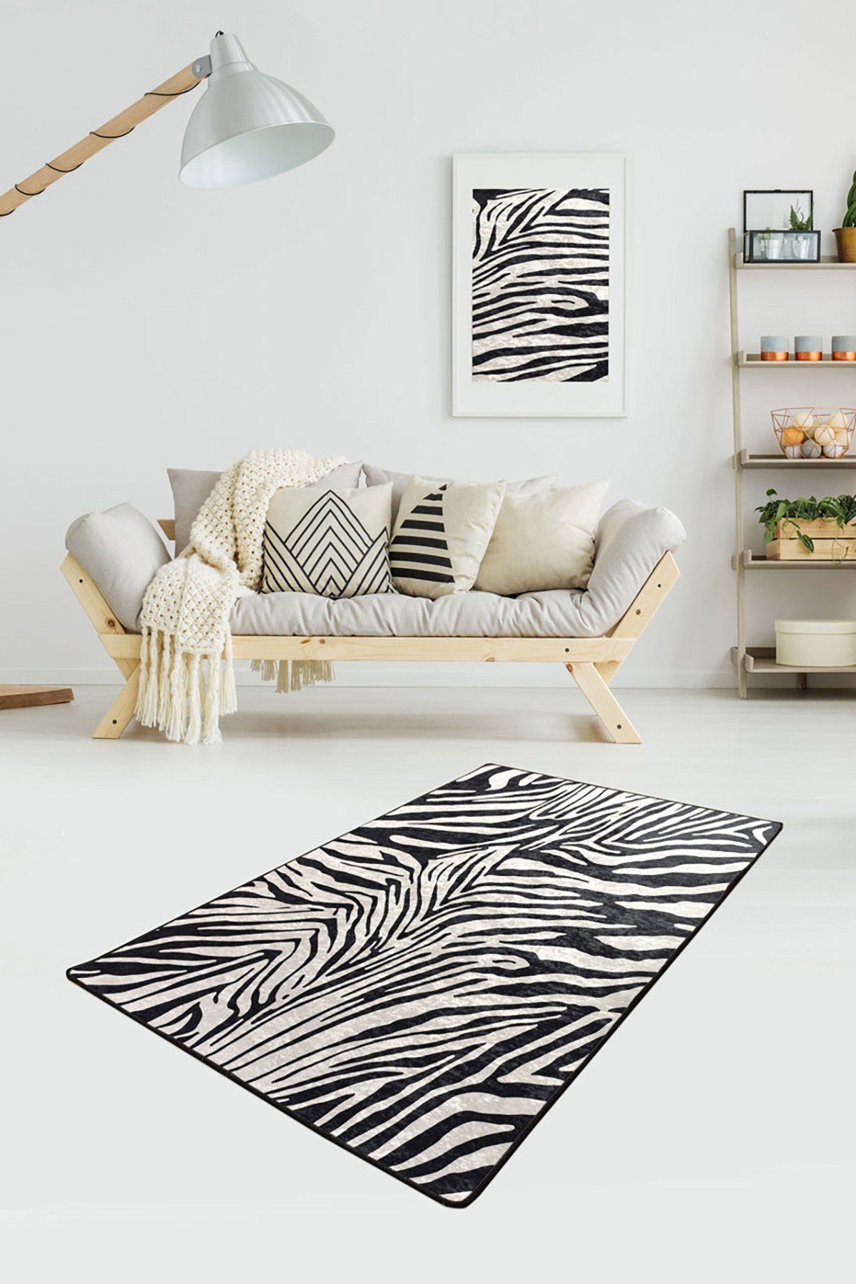 Teppich Zebra CHL, Bunt, 80 x 200 cm, 50% Samtgewebe / 50% Polyester, Conceptum Hypnose