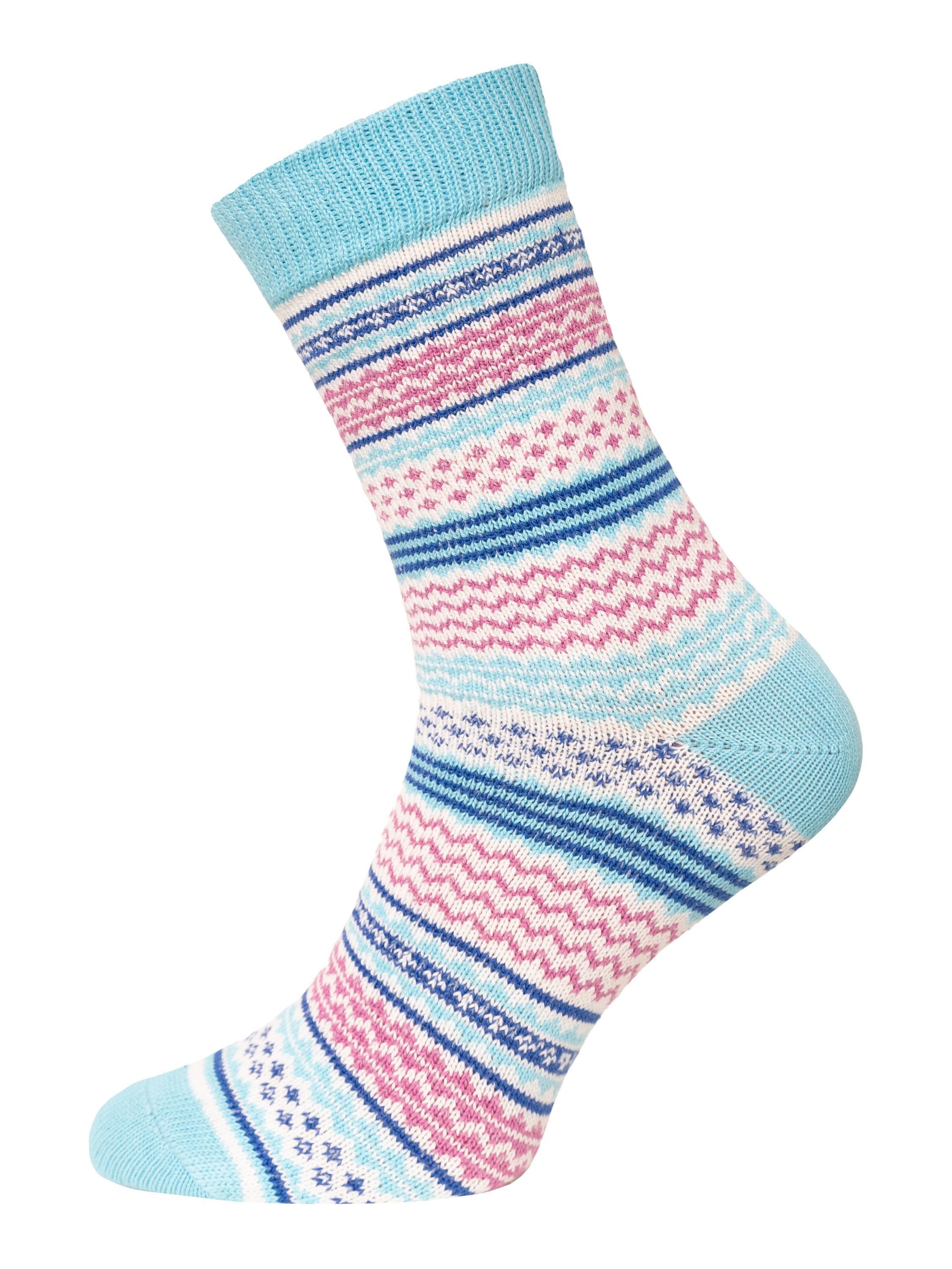 HomeOfSocks Socken Jacquard Design Socke aus 90% Baumwolle Bunte Socken Jacquard Muster 90% Baumwolle