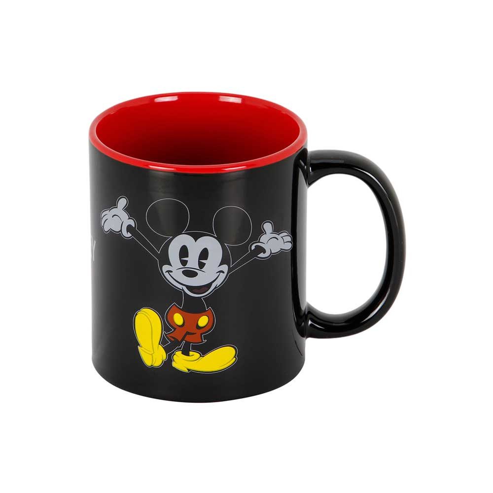 Karactermania Tasse Disney Retro Micky Maus Becher Kaffeetasse Teetasse Trinkbecher, 350 ml Kapazität, Keramik, für heiße Getränke
