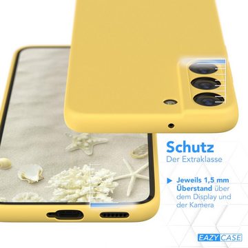 EAZY CASE Handyhülle Samsung Galaxy S22 5G Premium Silicon Case Yellow 16 6,1 Zoll, Handycover Softcase Hülle Silikon mit Displayschutz kratzfest Gelb
