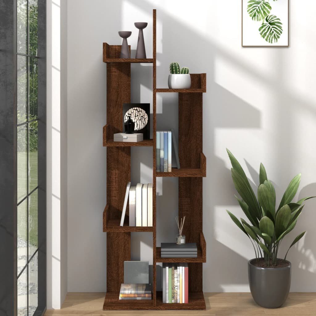 furnicato Bücherregal Bücherschrank 48x25,5x140 cm Eiche Braun Holzwerkstoff | Bücherschränke