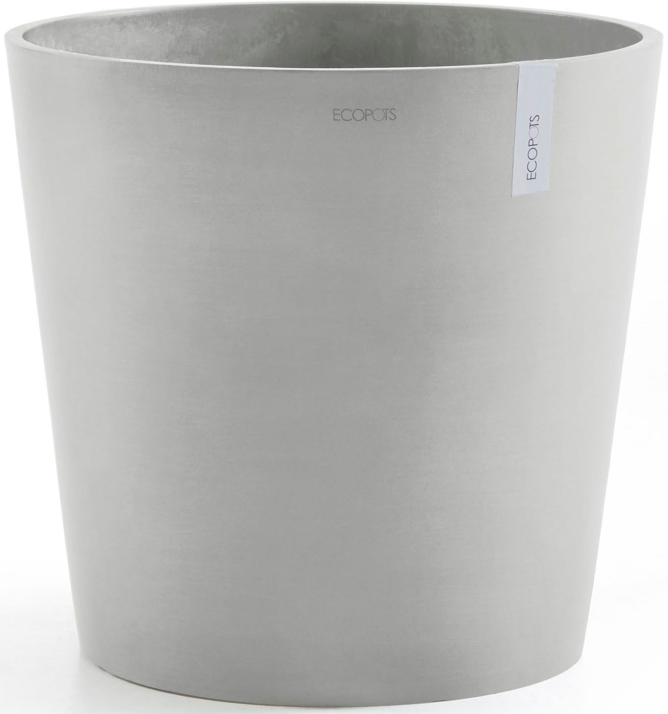 ECOPOTS Blumentopf AMSTERDAM White Grey, BxTxH: 50x50x43,8 cm, mit Wasserreservoir