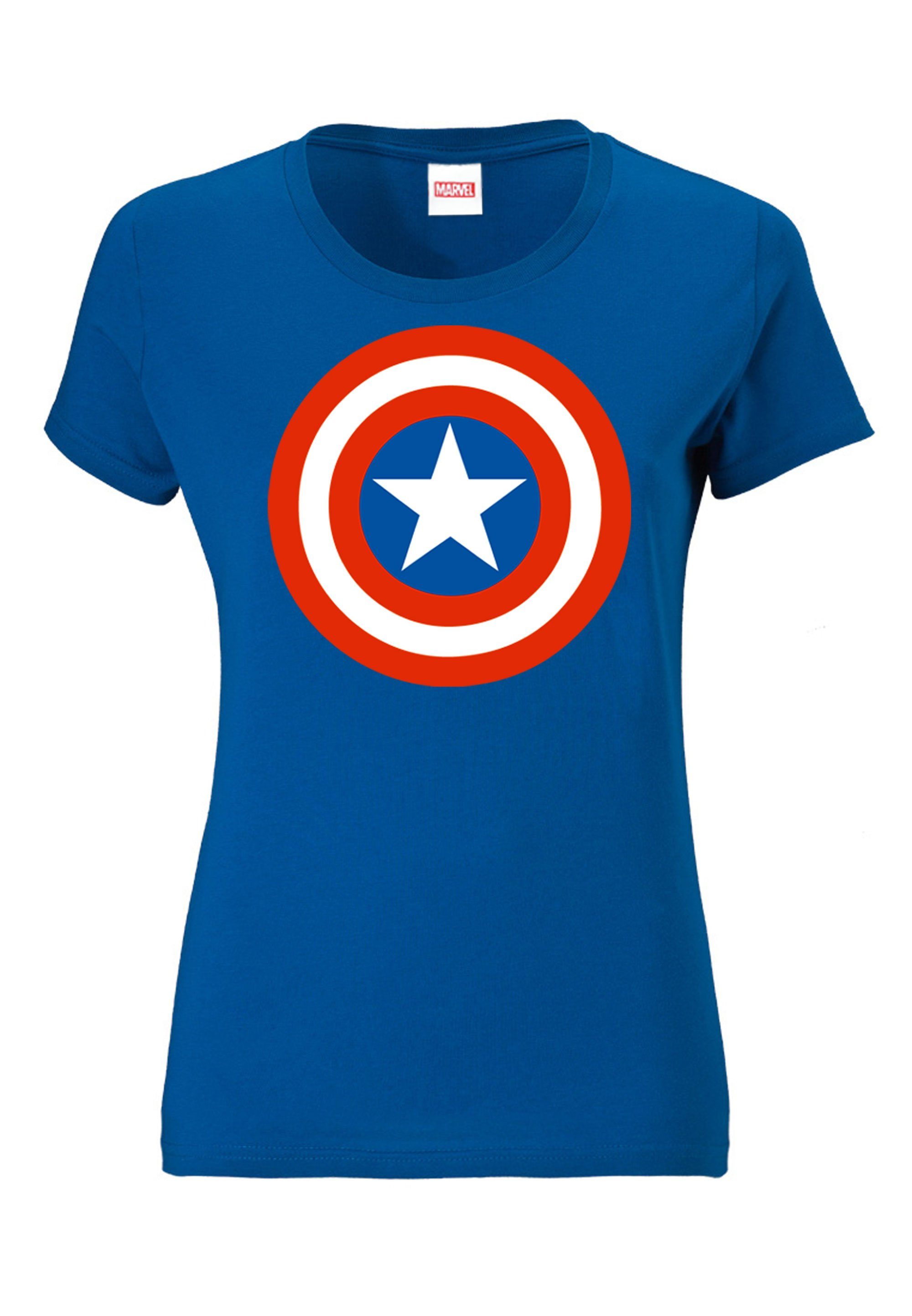 LOGOSHIRT T-Shirt Print Marvel Comics Captain America mit lizenzierten Print