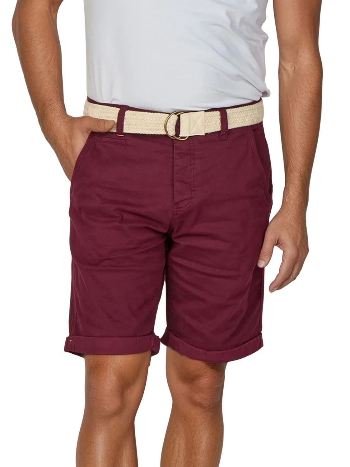 riverso Chinoshorts Herren Shorts RIVHenry Regular Fit Bermudashorts mit Gürtel