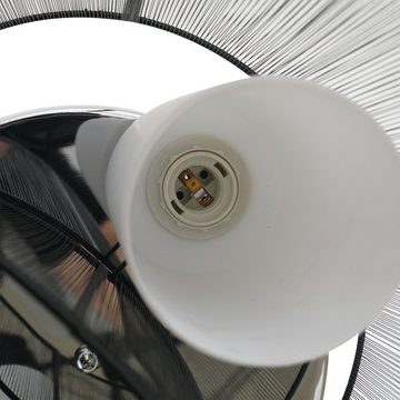 HOMCOM Deckenleuchte, E27, vintage 2 x E27-Fassung Deckenlicht Lampe 40W Schwarz