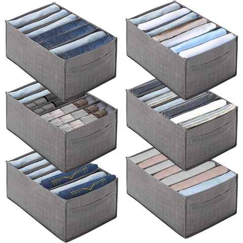 HIBNOPN Aufbewahrungsbox Schrank Ordnungssystem Organizer Faltbare Aufbewahrungsboxen 6 Stück (6 St)