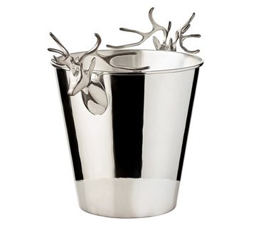 EDZARD Sektkühler, Flaschenkühler, Champagnerkühler, Weinkühler in Silber - schwerversilbert, Ø 19cm