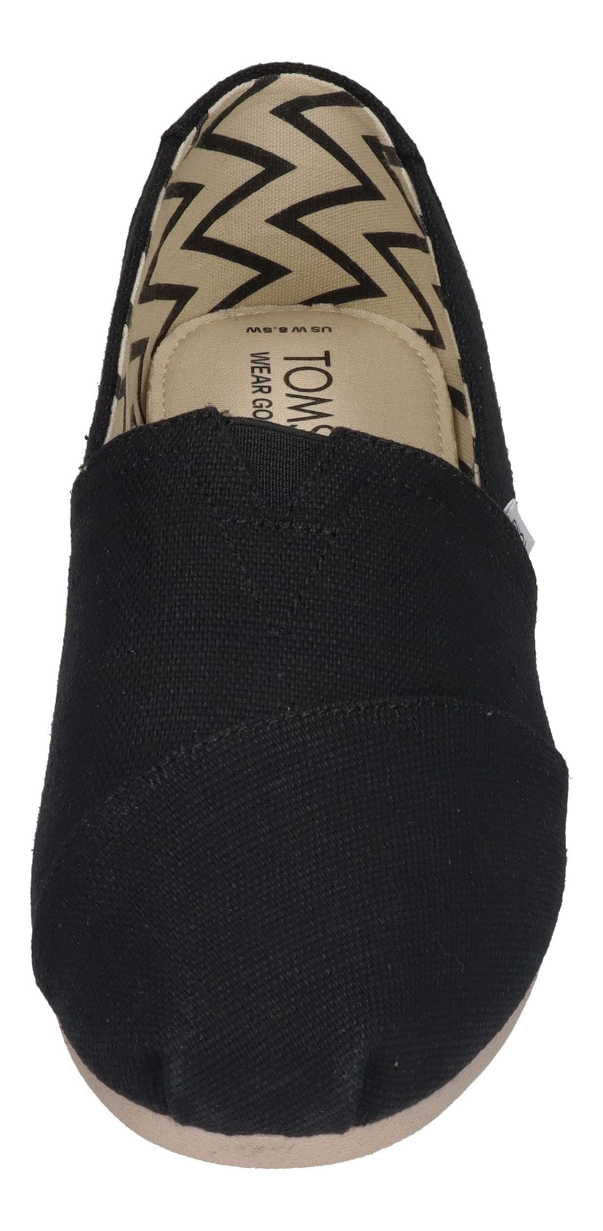 TOMS ALPARGATA WIDE Espadrille Black Wide Heritage Canvas