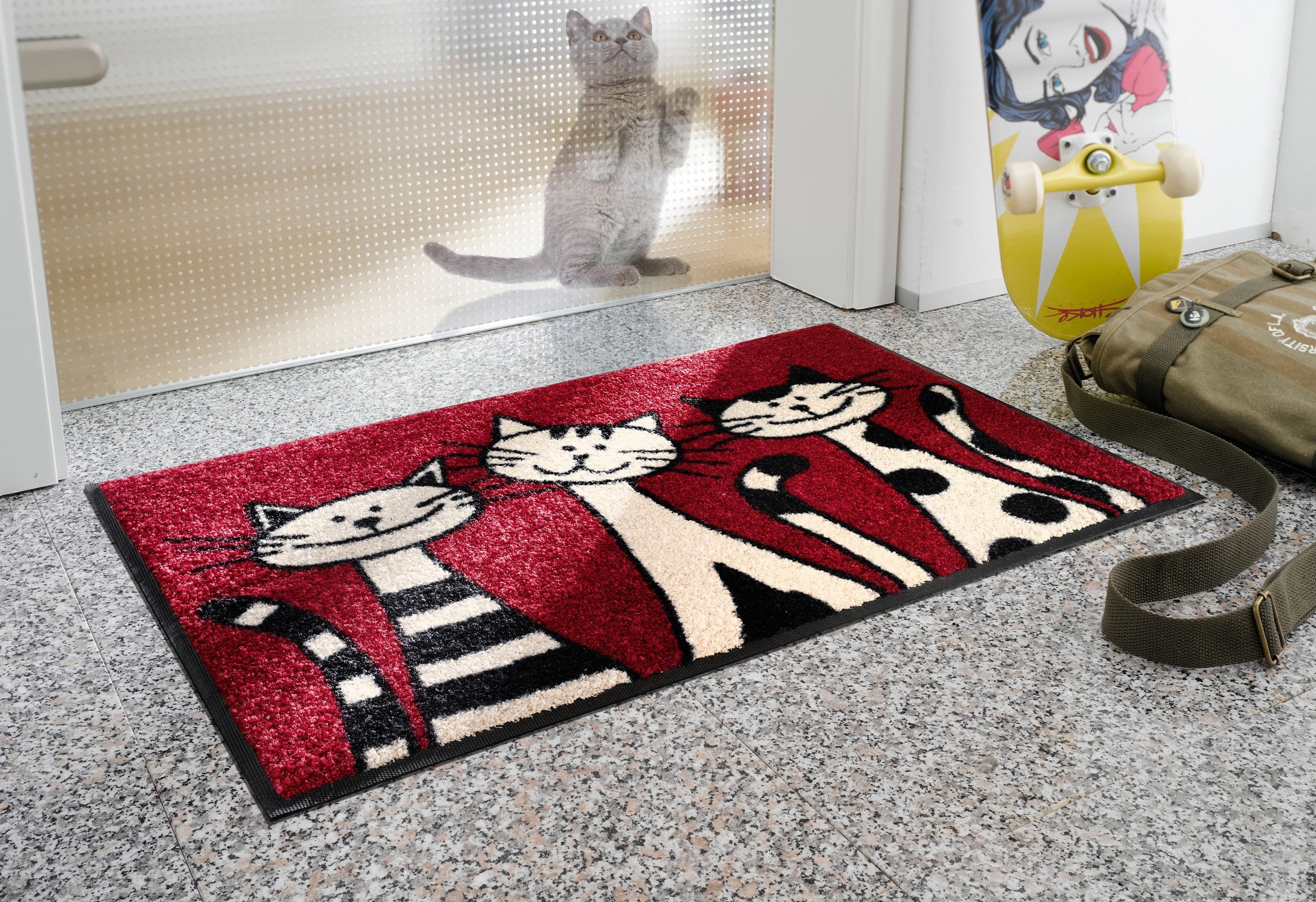 wash+dry by Kleen-Tex Fußmatte Three Cats, günstig online kaufen