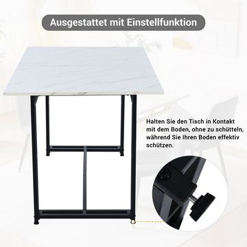 Ulife Essgruppe 1 Esstisch mit 4 Stühlen,Esszimmer Sitzgruppe, Schwarze Tischbeine, (5-tlg)