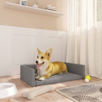 vidaXL Hundekorb Kofferraum-Hundebett Hundekörbchen Hellgrau 70x45 cm Leinenoptik