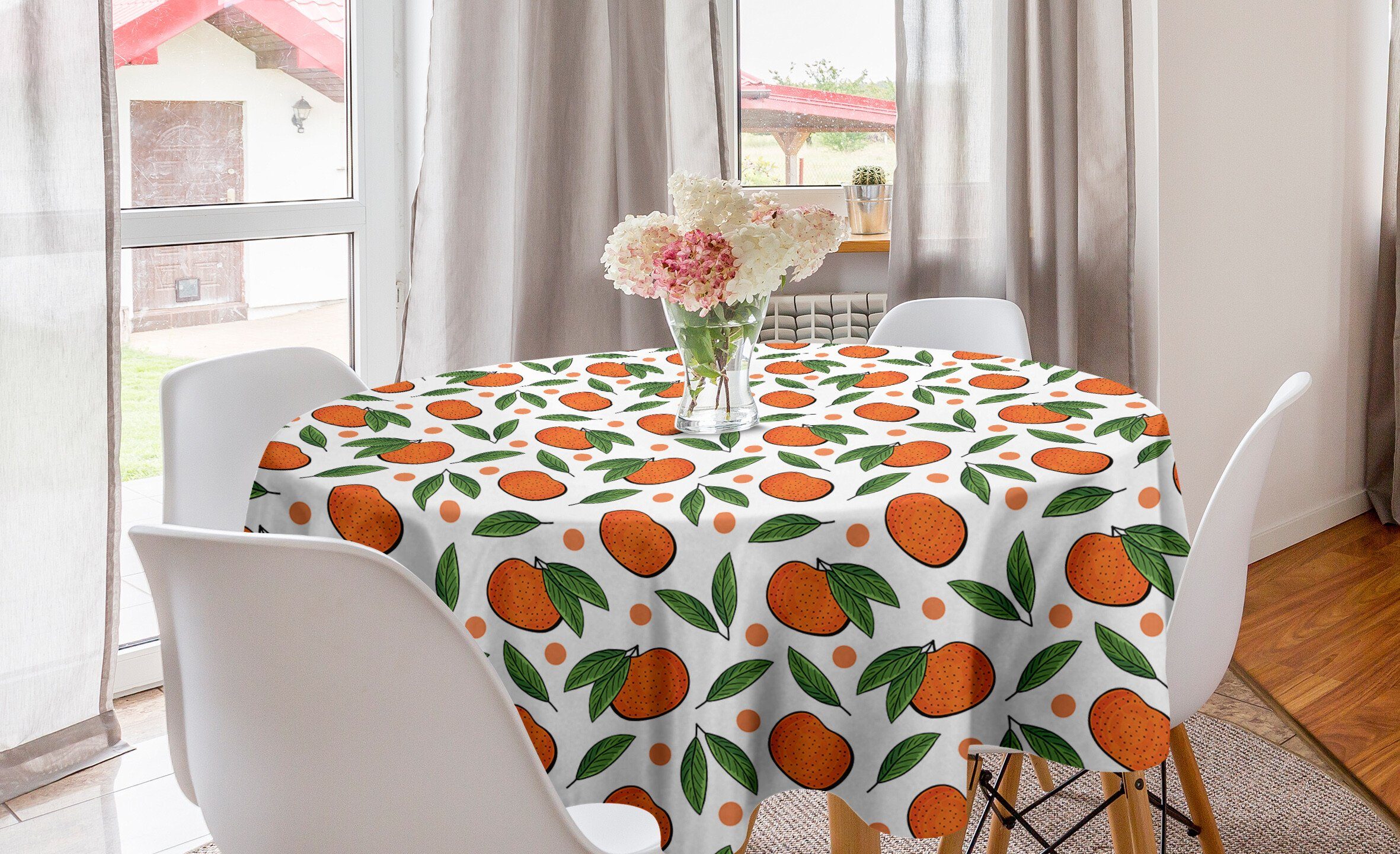 Tupfen Abakuhaus Tischdecke und Kreis Tischdecke Esszimmer Abdeckung Dekoration, für Mandarin Mandarine Küche