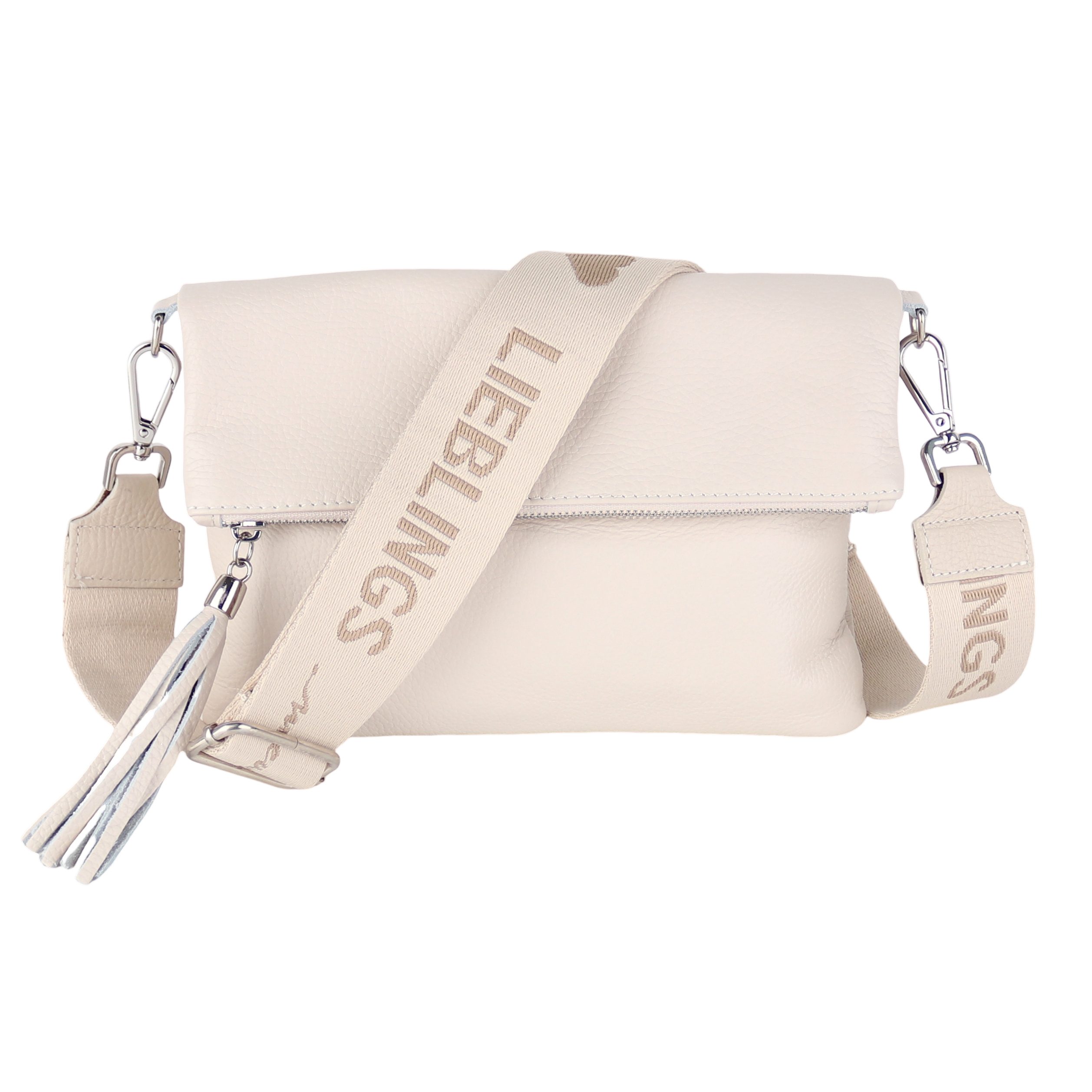 MIRROSI Umhängetasche Damen, Crossbody Bag, Echtleder Made in Italy (1 Tasche 2 Gurte oder Basic Version 1 Tasche 1 Gurt, verstellbaren Schulterriemen), 26x18x2cm (BXHXT)