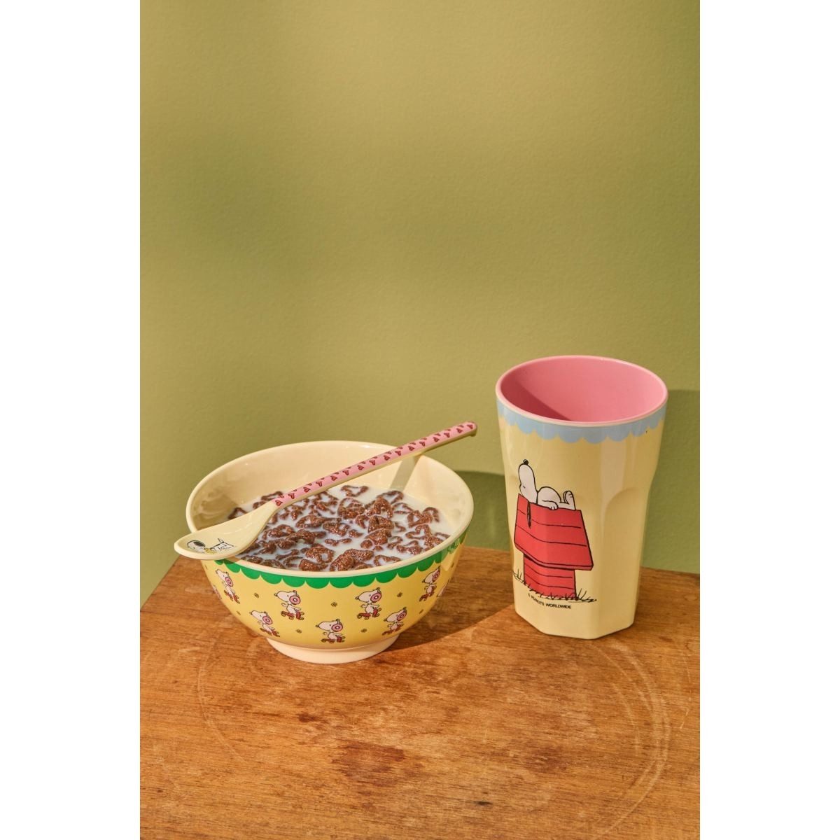 rice Müslischüssel Melamin Schüssel mit Snoopy Motiv, 15 x 7,5 cm 700 ml