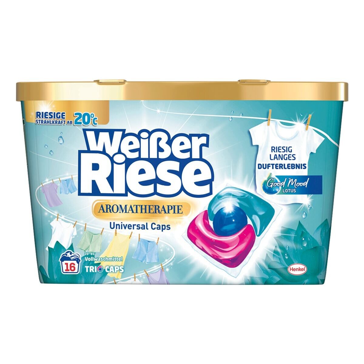 Weißer Riese Aromatherapie Good Mood Lotus Vollwaschmittel (16 WL / 16 Caps)