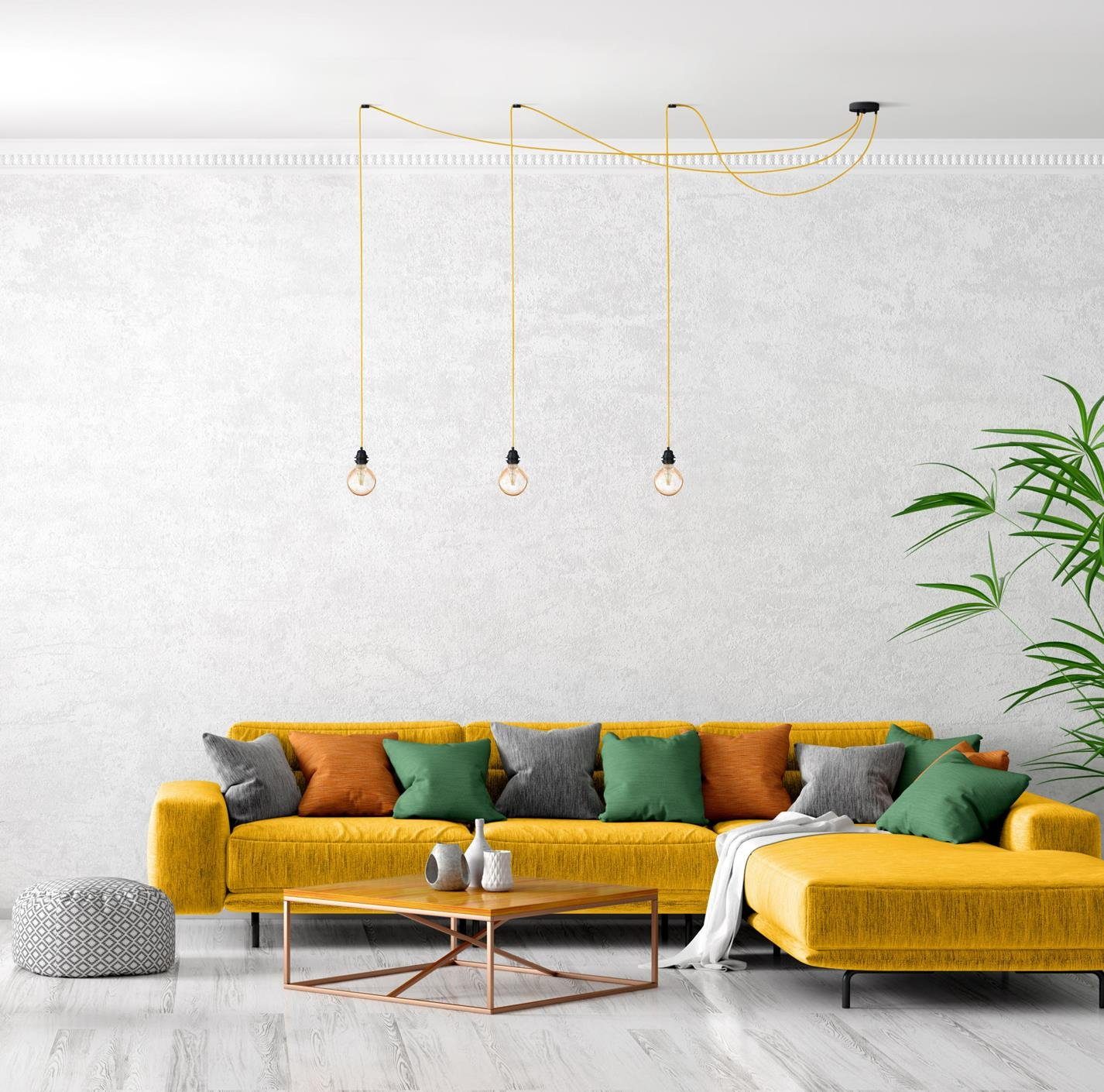 Hoopzi Pendelleuchte Hang 3 Pendelleuchte Textilkabel günstig online kaufen