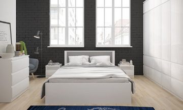 Feldmann-Wohnen Bett BOSTON (mit Polsterauflage), Liegefläche: 180 x 200 cm