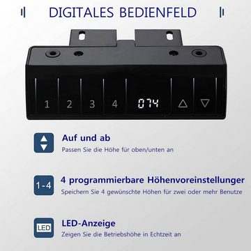 Woltu Schreibtisch (1-St), Elektrisch höhenverstellbar Tischgestell mit Motor