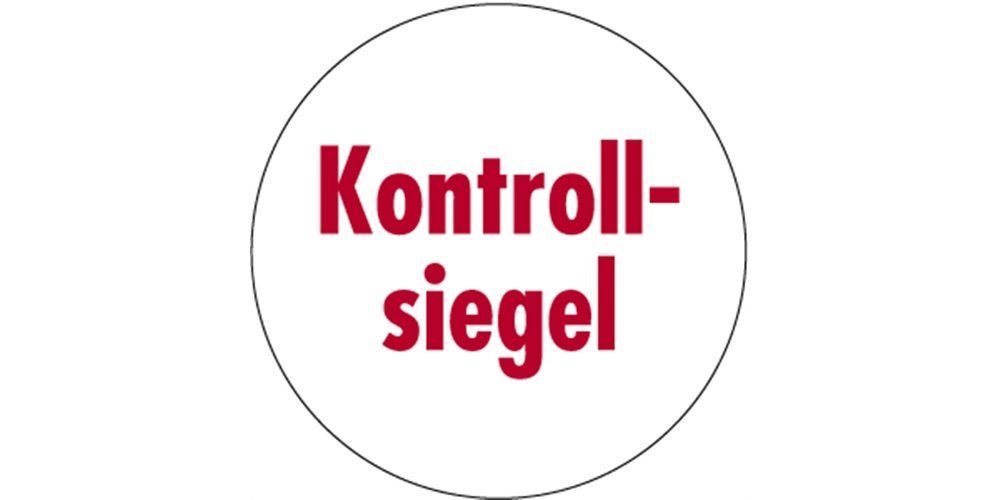 Dreifke Hinweisschild Kontrollsiegel, Dokumentenfolie, Ø 30 mm, 500 Stück  /Rolle