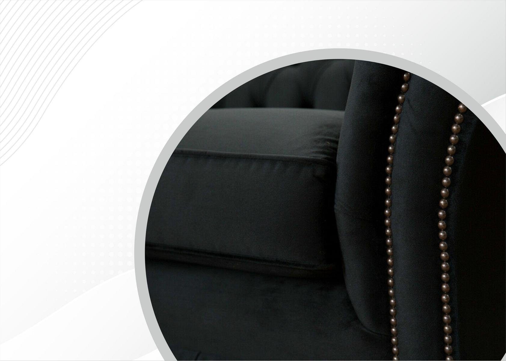 Couch 2 JVmoebel Sofa Chesterfield-Sofa, Design Chesterfield 185 Sitzer cm