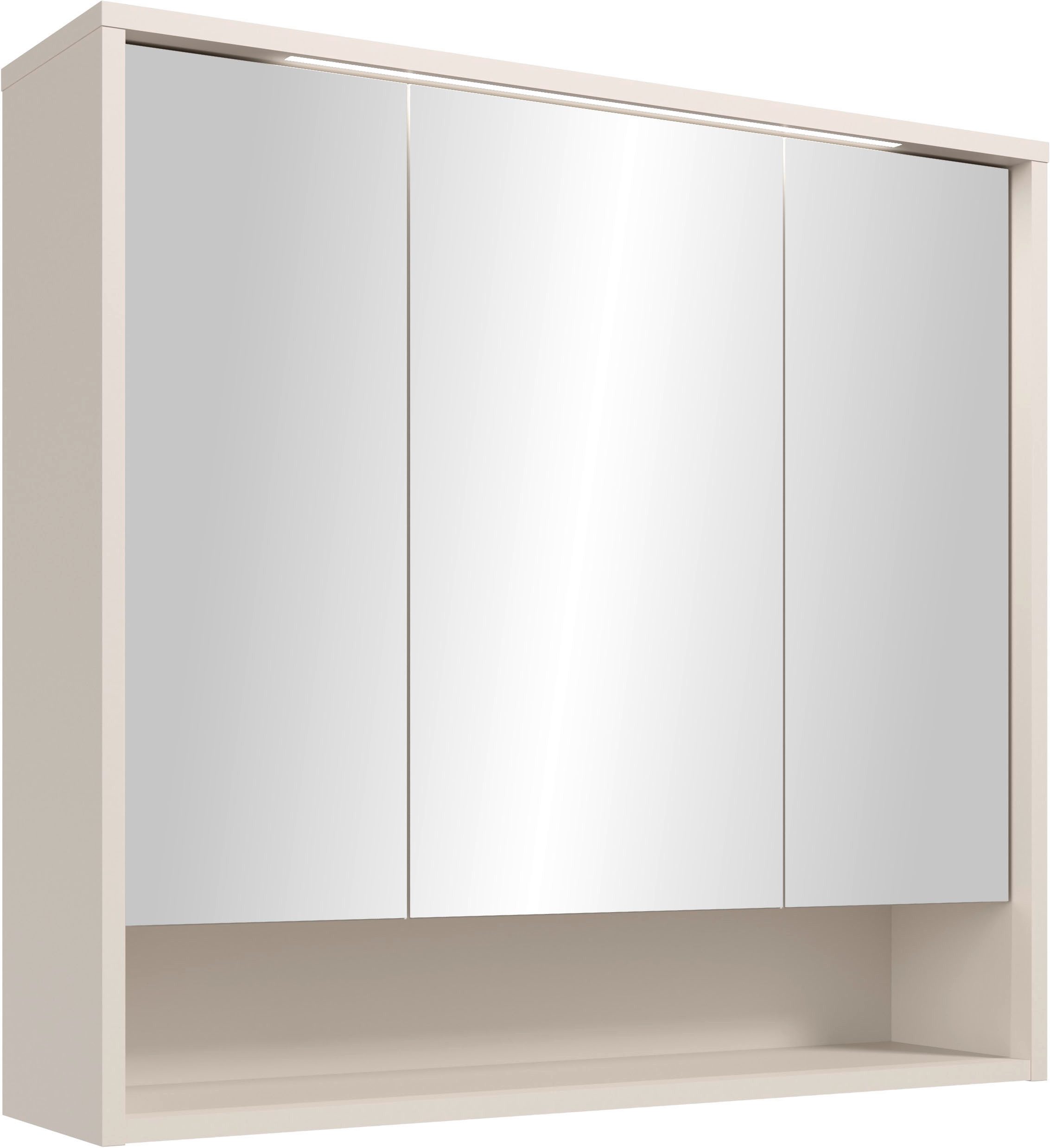 BASIC by Balculina Spiegelschrank Lucera BxHxT 80x75x20 cm (1-St) Breite 80cm, LED-Beleuchtung kaltweiß