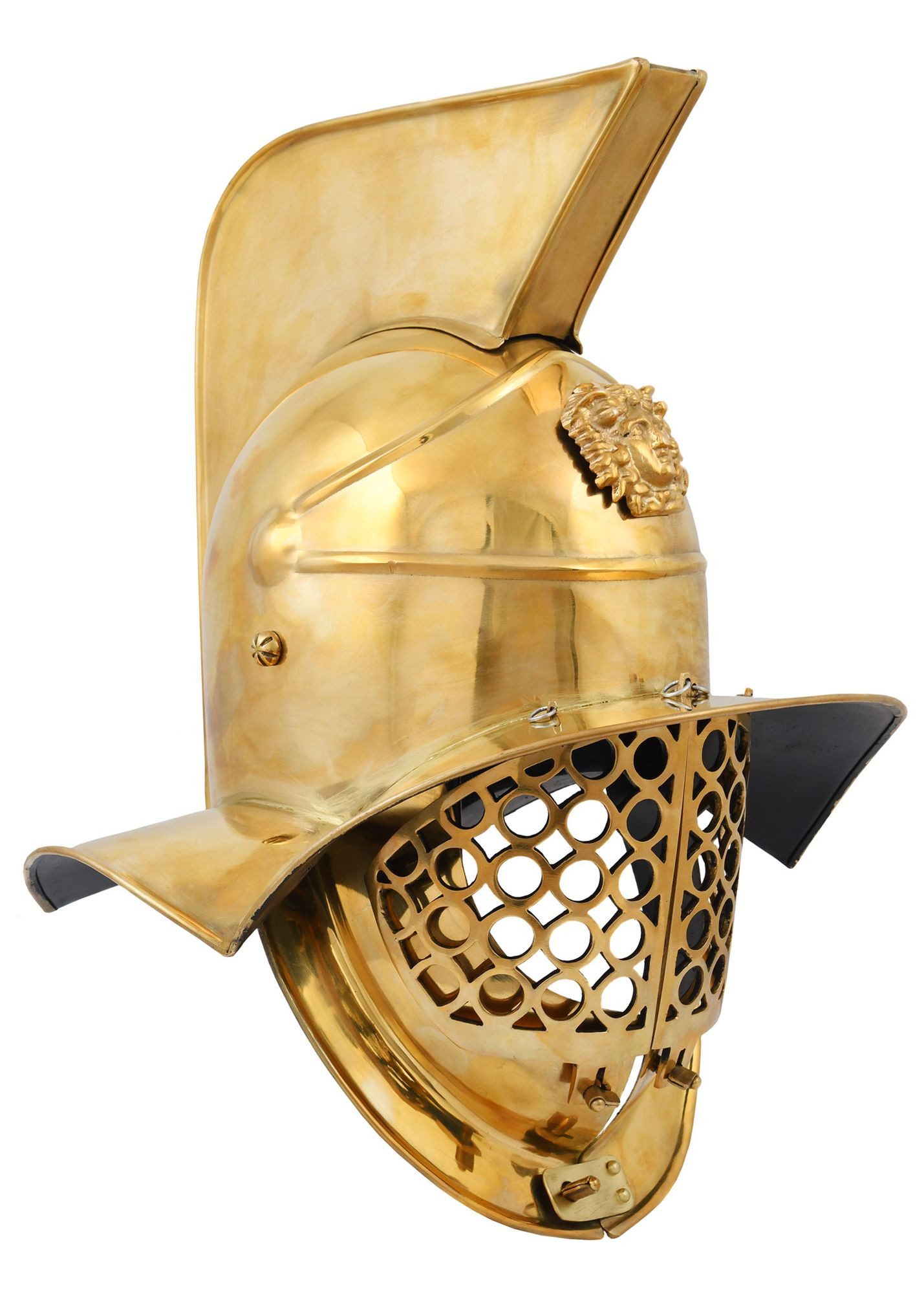 Ritter-Kostüm Gladiatoren Helm Pompeji, Messing