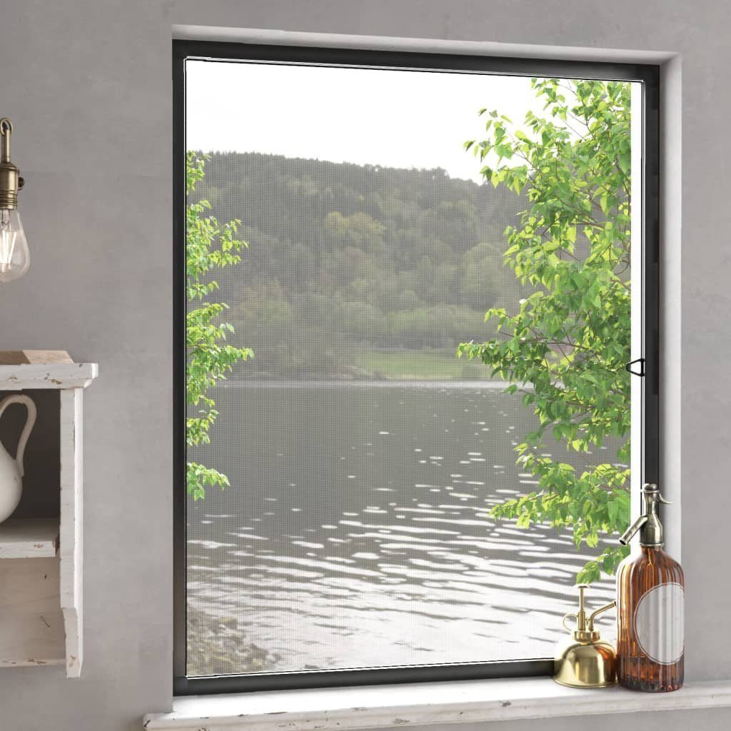 vidaXL Insektenschutz-Vorhang Insektenschutz für Fenster Anthrazit 80x100 cm | Insektenschutzvorhänge