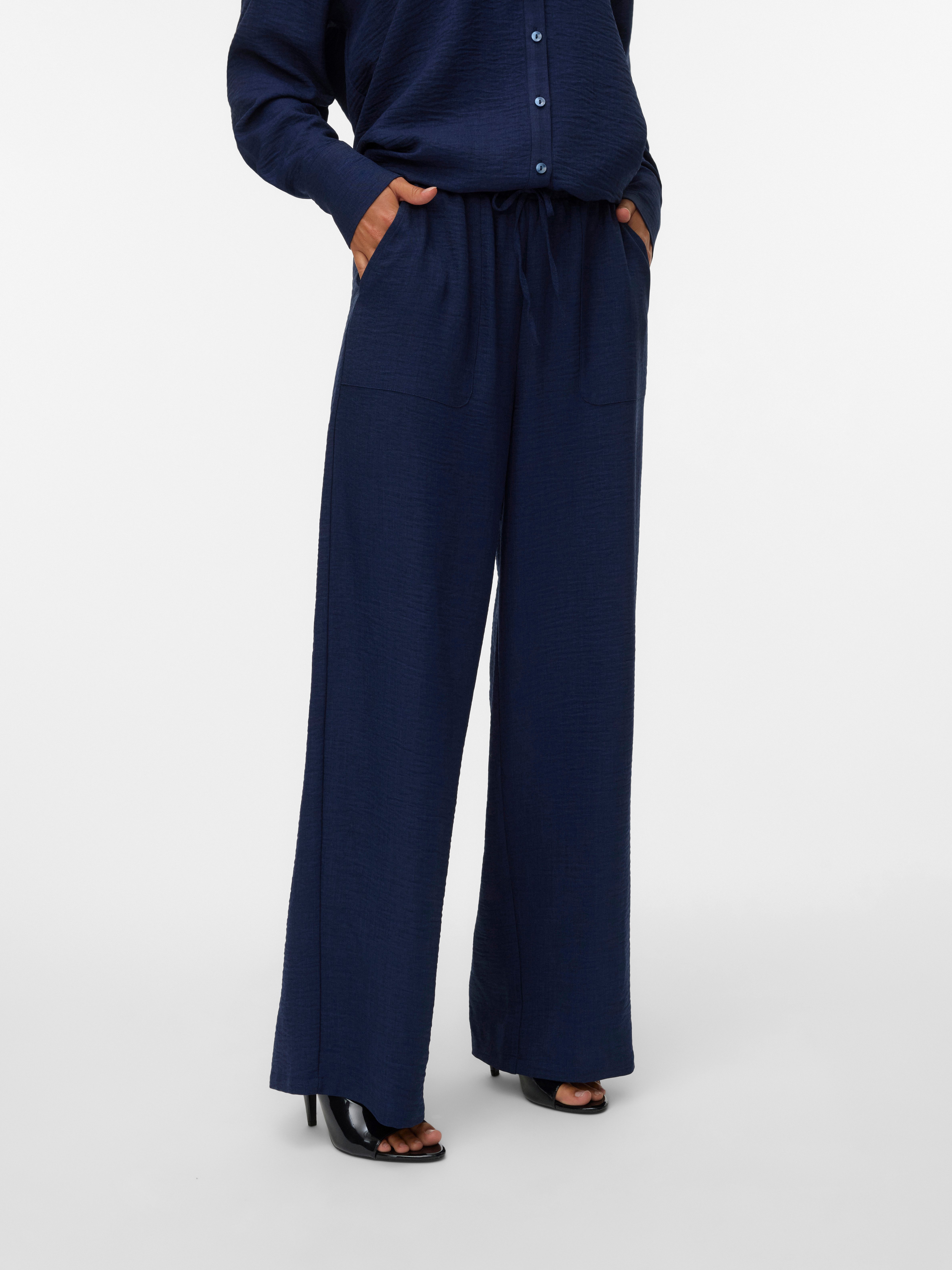 Vero Moda Schlupfhose VMMELANEY HW LOOSE PANT WVN GA NOOS Kunstfaser, loose günstig online kaufen
