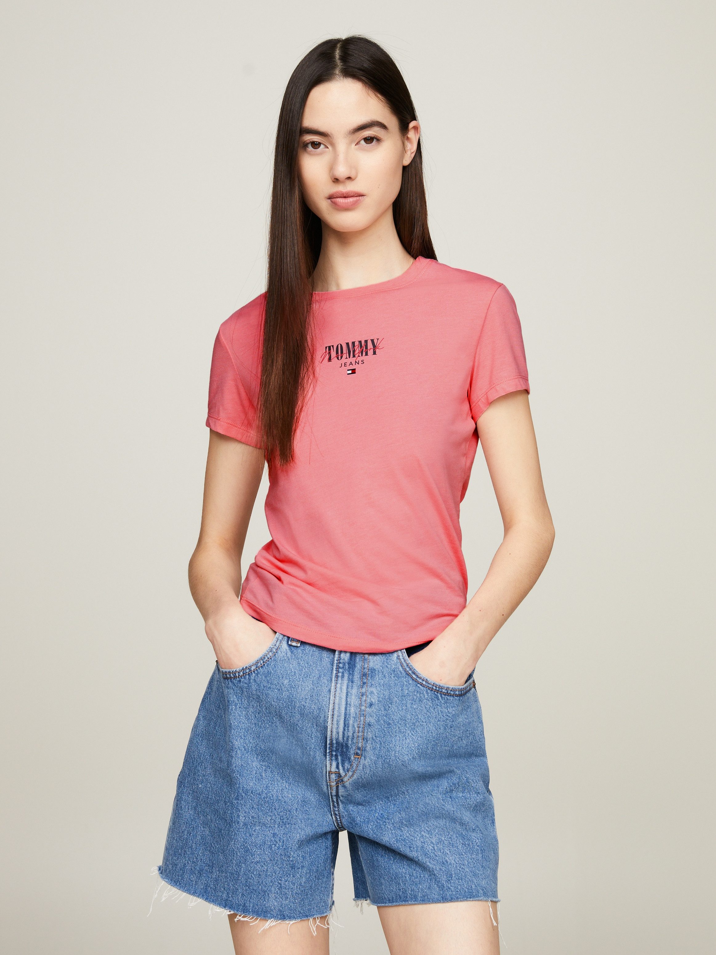 Tommy Jeans Rundhalsshirt Rib Slim Essential günstig online kaufen