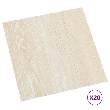 vidaXL Laminat PVC-Fliesen Selbstklebend 20 Stk 1,86 m² Beige Vinyl Fußboden