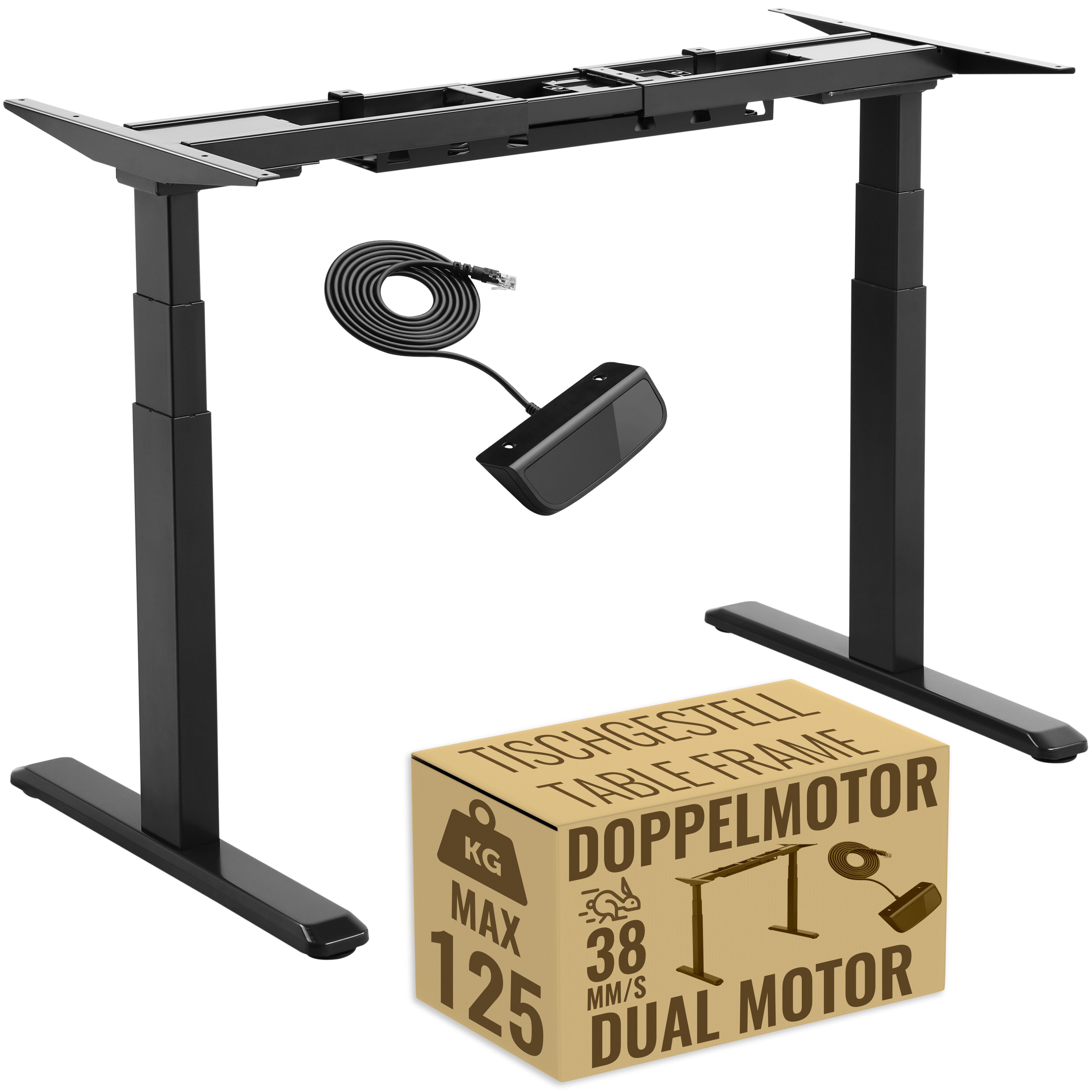 Tischgestell Schreibtisch-Gestell WM0623 elektrisch höhenverstellbar 62-1280mm
