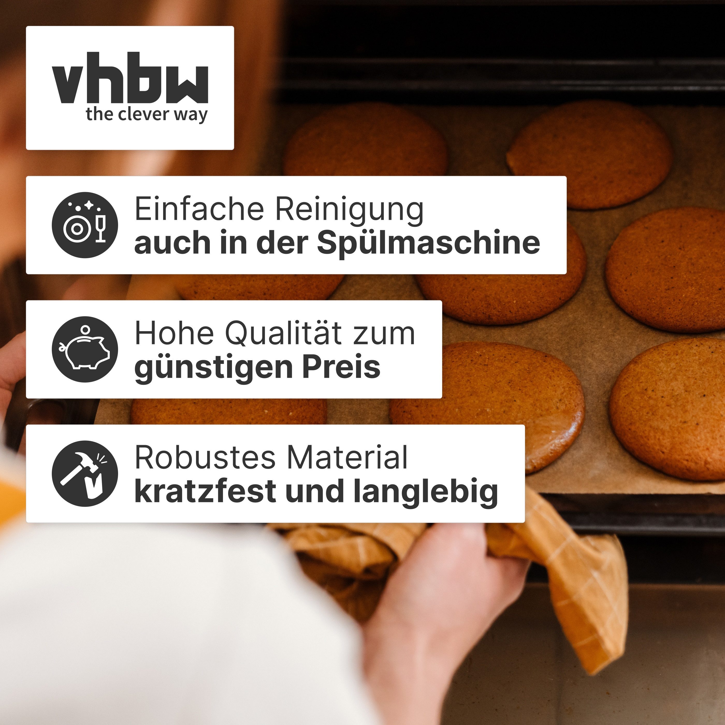 vhbw Backblech Ersatz für Miele HBB 71 für Backofen, Metall