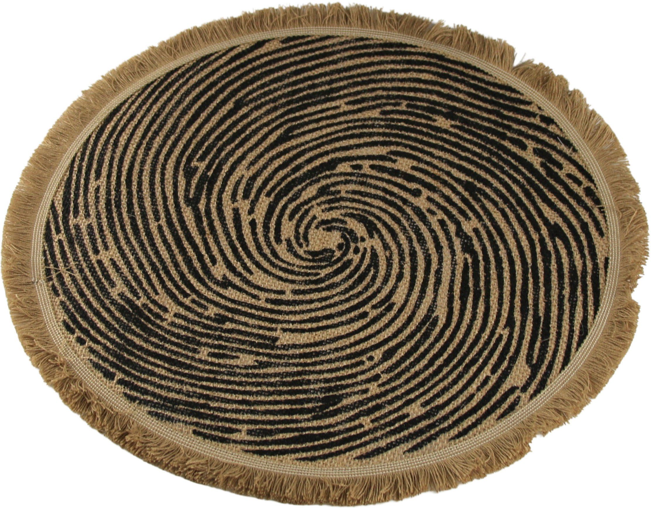 AM Design Platzset Tischset mit Fransen, (Set, 6-St), aus Jute, Ø 38 cm günstig online kaufen