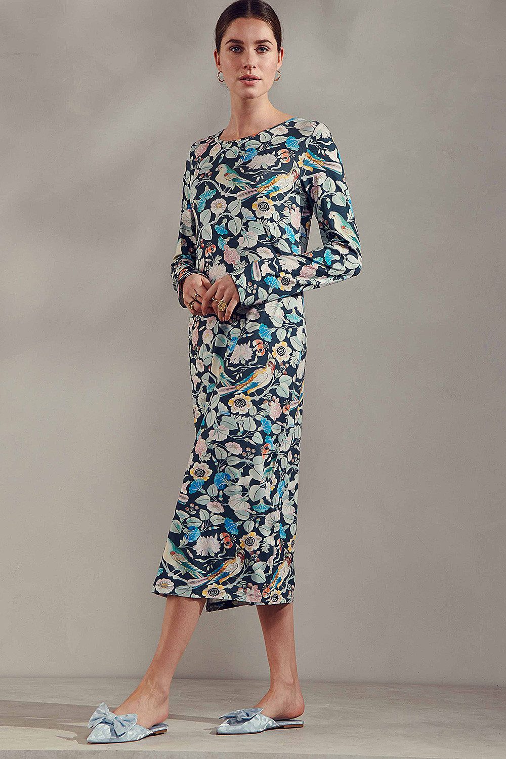 Essenza Nachthemd Nightdress Titia Aleste (1-tlg) Rundhals Viskose-Mix