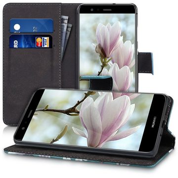 kwmobile Handyhülle Wallet Case für Huawei P10 Lite, Hülle mit Ständer Kartenfächer - Handyhülle