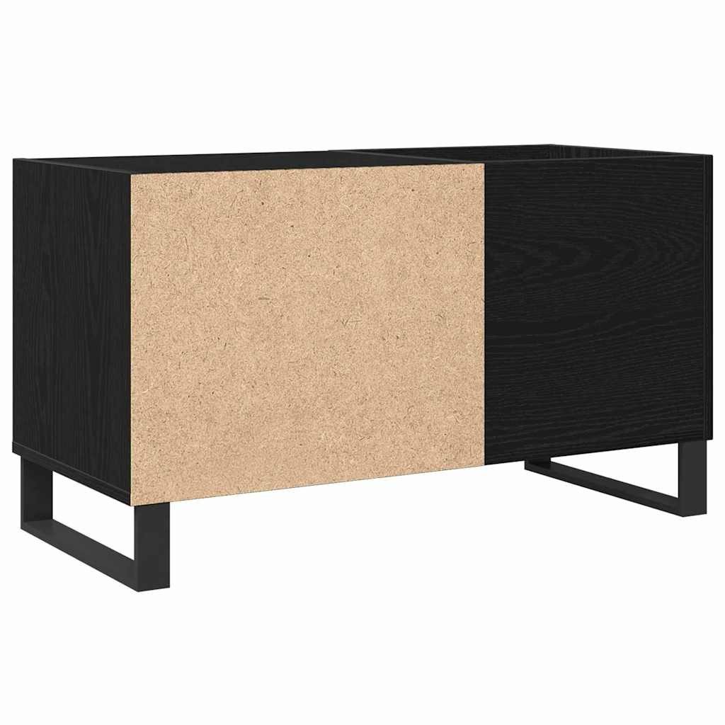 vidaXL Lowboard Schallplattenschrank Schwarz Eichen-Optik 85 x 38 x 48 cm (1 St)