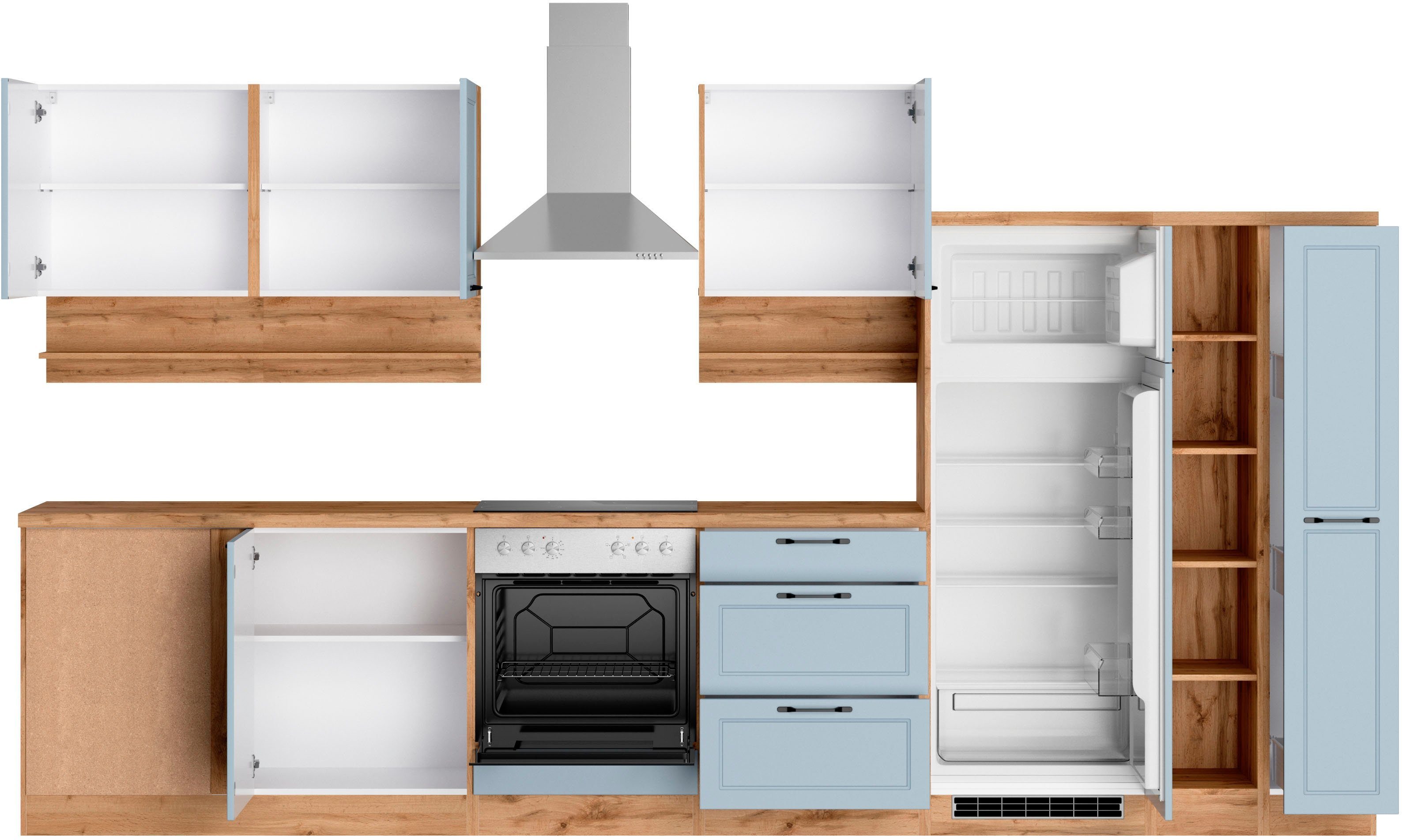 KOCHSTATION Winkelküche KS-Lana, Stellbreite 240/360 cm, wahlweise mit oder ohne E-Geräte