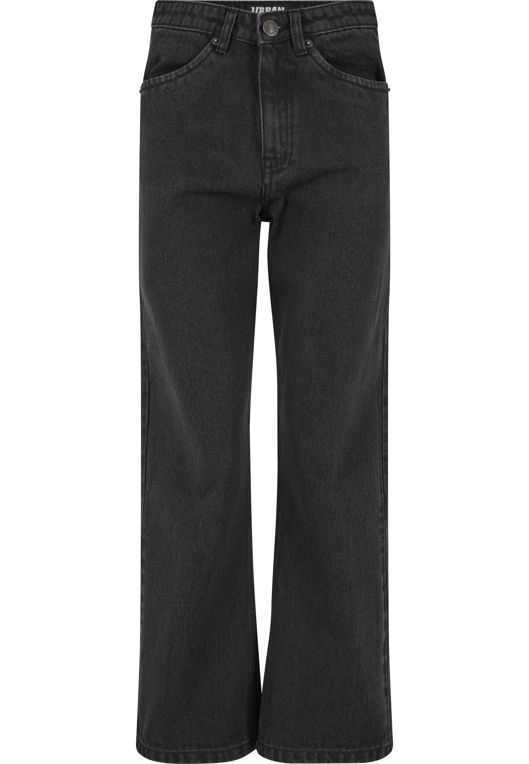 URBAN CLASSICS Bequeme Jeans Urban Classics Damen Ladies Cropped Straight Leg Denim Pants