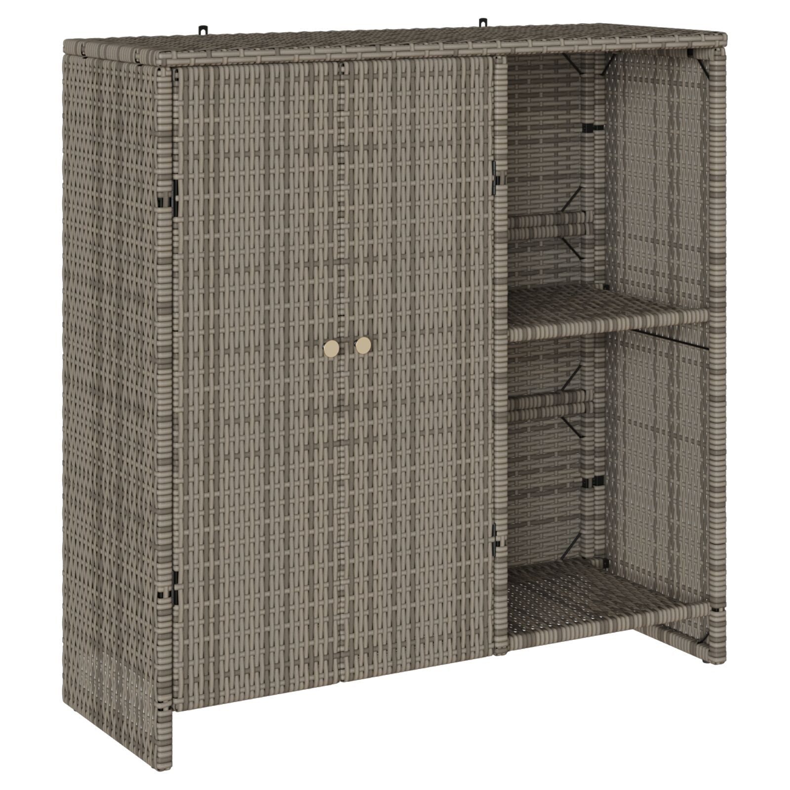 vidaXL Garten-Geräteschrank Aufbewahrungsschrank Grau 100x36x102 cm günstig online kaufen
