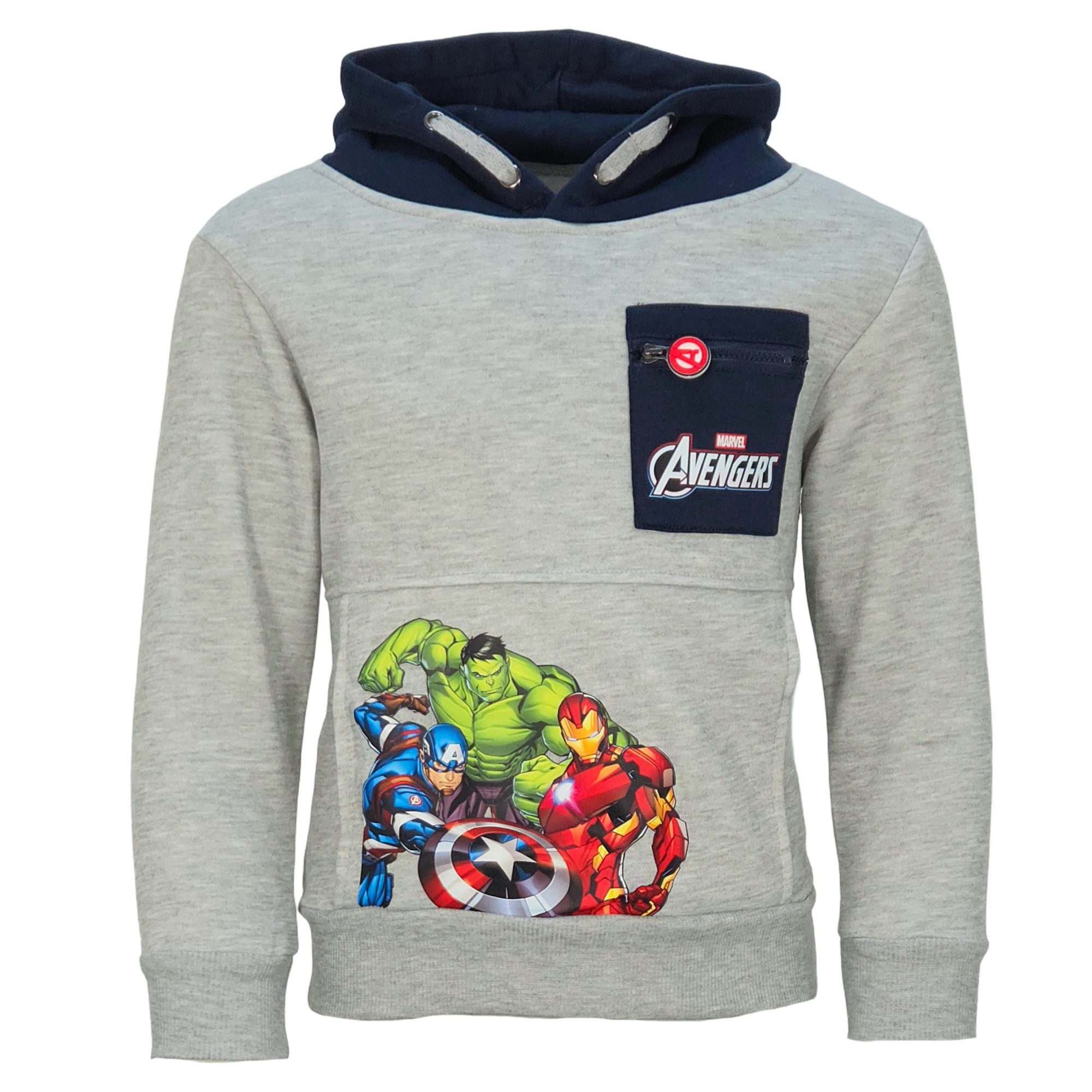 MARVEL Hoodie Marvel Avengers Kinder Jungen Fleece Hoodie Kapuzenpullover Gr. 92 bis 128