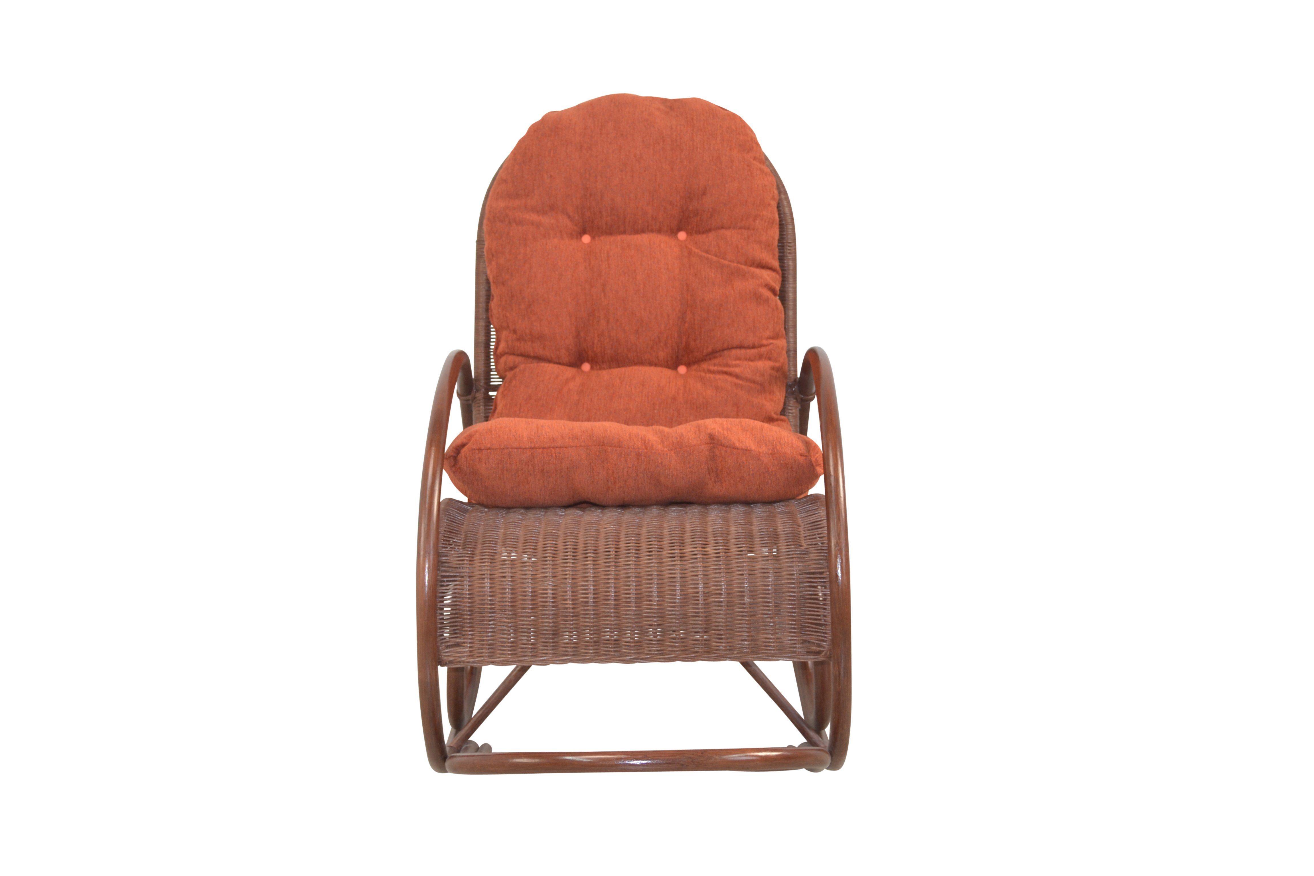 moebel-direkt-online Schaukelstuhl Luisa (Inklusive Kissenauflage), Naturmaterial Rattan