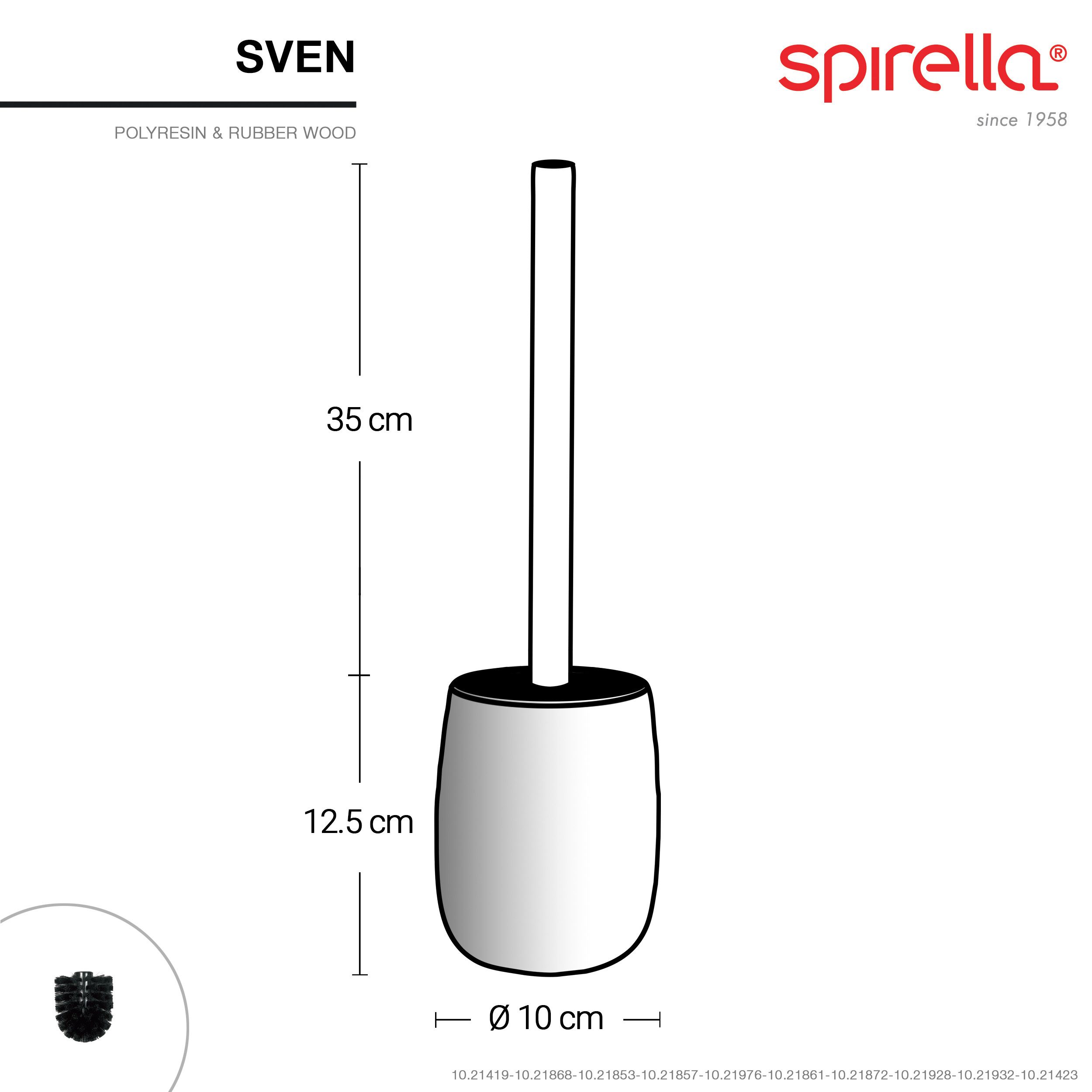 spirella WC-Reinigungsbürste Spirella Sven WC-Bürste und Topf aus Polyresin, Koralle, B 10 x H 35