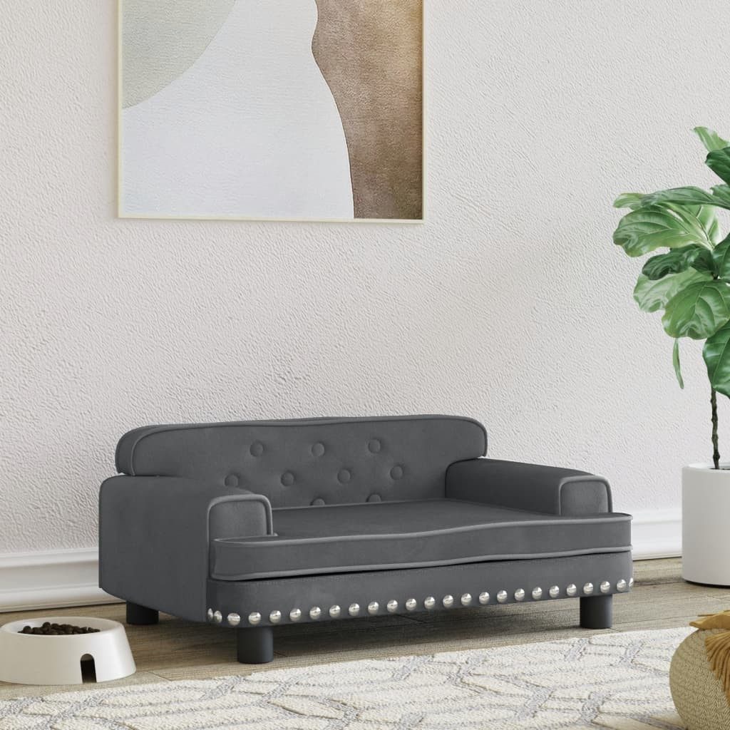 vidaXL Tierbett, Hundebett Dunkelgrau 70x45x30 cm günstig online kaufen