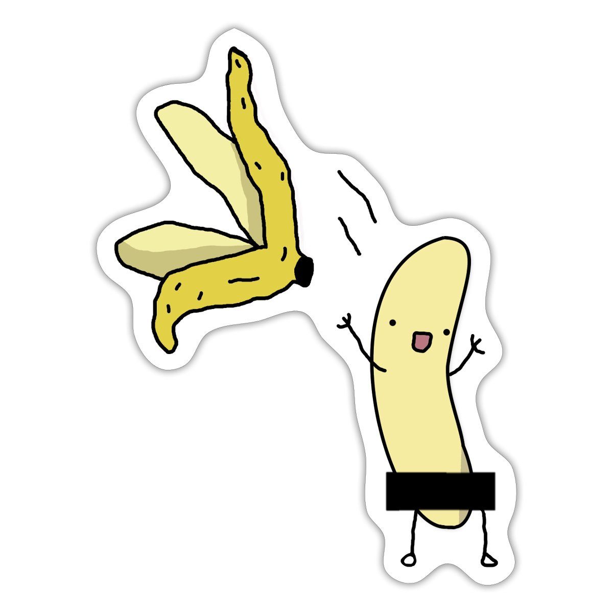 Spreadshirt Aufkleber Striptease Banane Zensurbalken Witzig Sticker Aufkleber