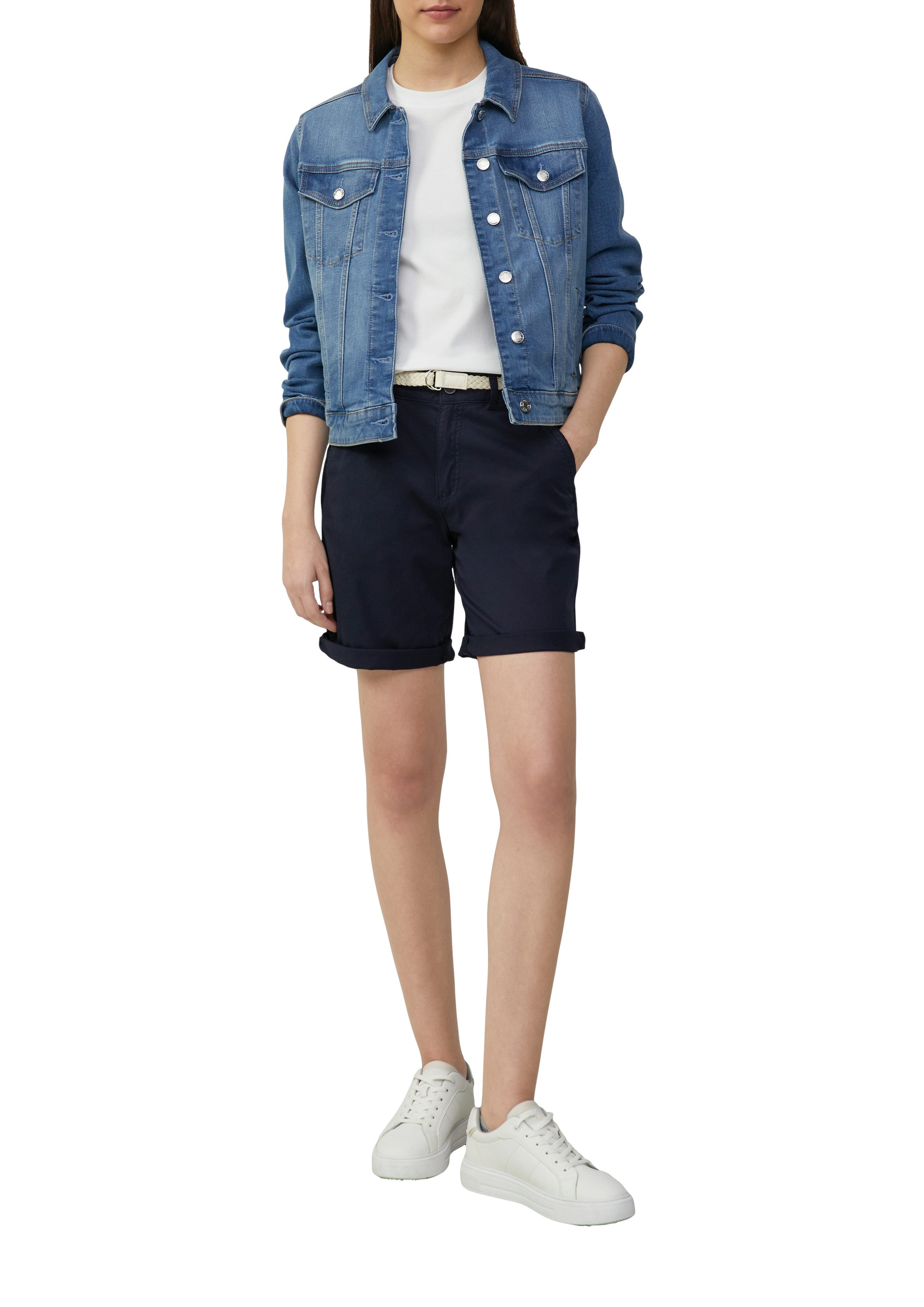 s.Oliver Chinoshorts Sommerhose mit geflochtenem Gürtel günstig online kaufen