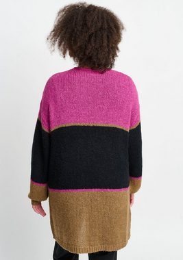 aprico Longstrickjacke mit Multi-Color Design