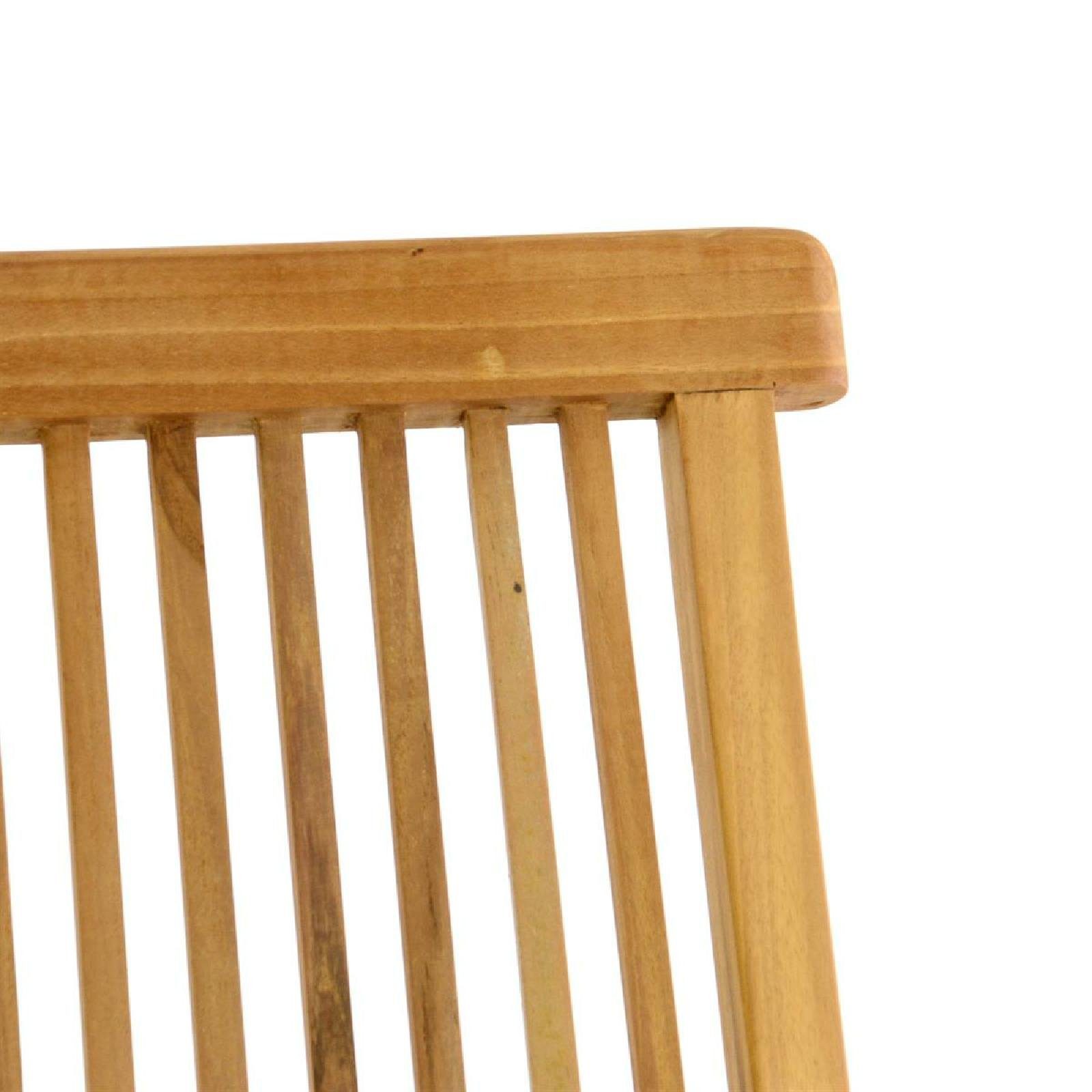 VCM Gartenstuhl Balkonstuhl Nosala (1 St), mit Armlehne, Teak Holz, klappbar, massiv, behandelt, Hochlehner – Bild 2 von 4