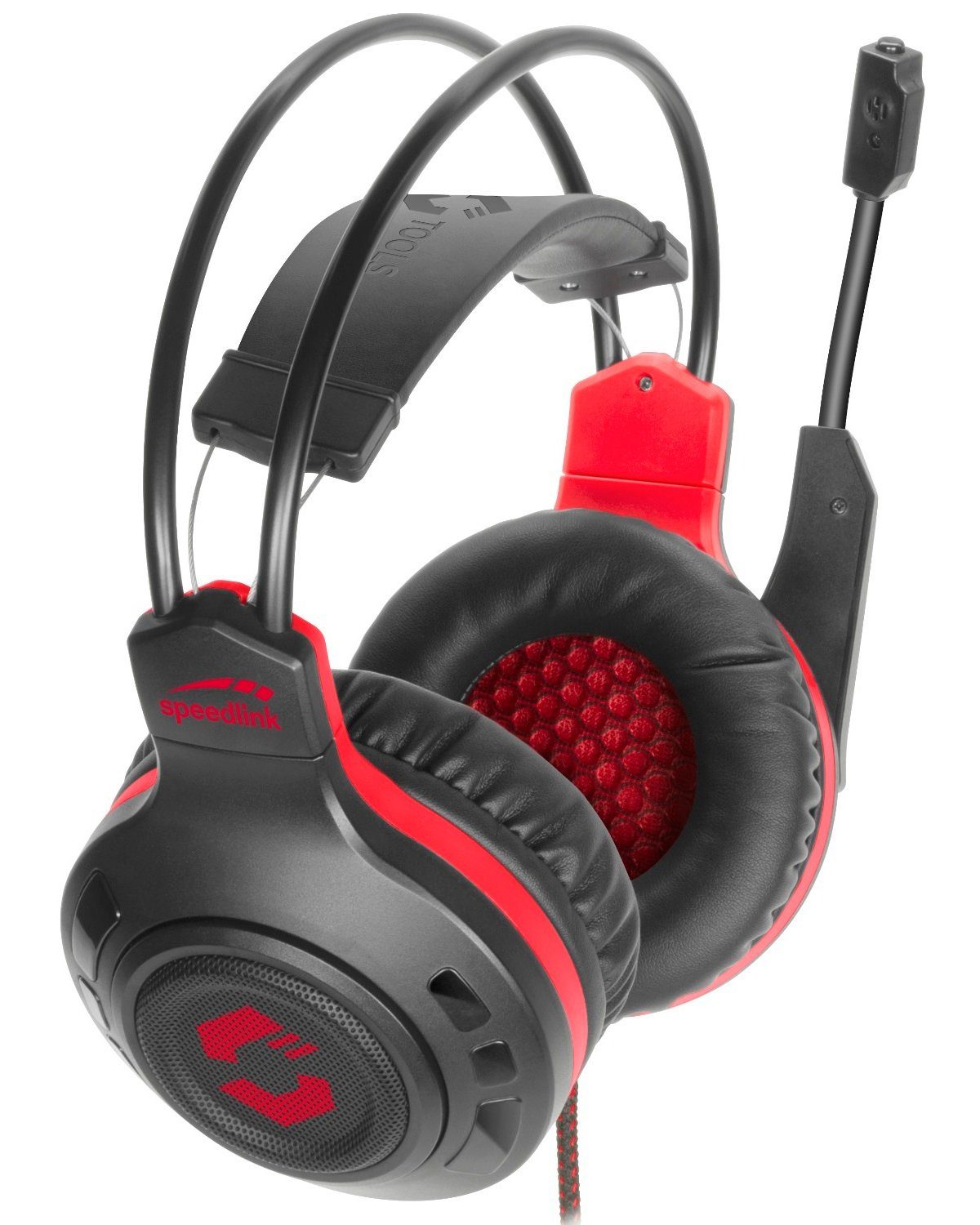 Speedlink CELSOR Gaming Headset Gamer Kopfhörer Headset (Kabelfernbedienung für Lautstärkeregelung und Mikrofon-Stummschaltung, kabelgebunden, 2x 3,5mm Klinke, Boom Mikrofon, Kabel-Fernbedienung, 2,3m)