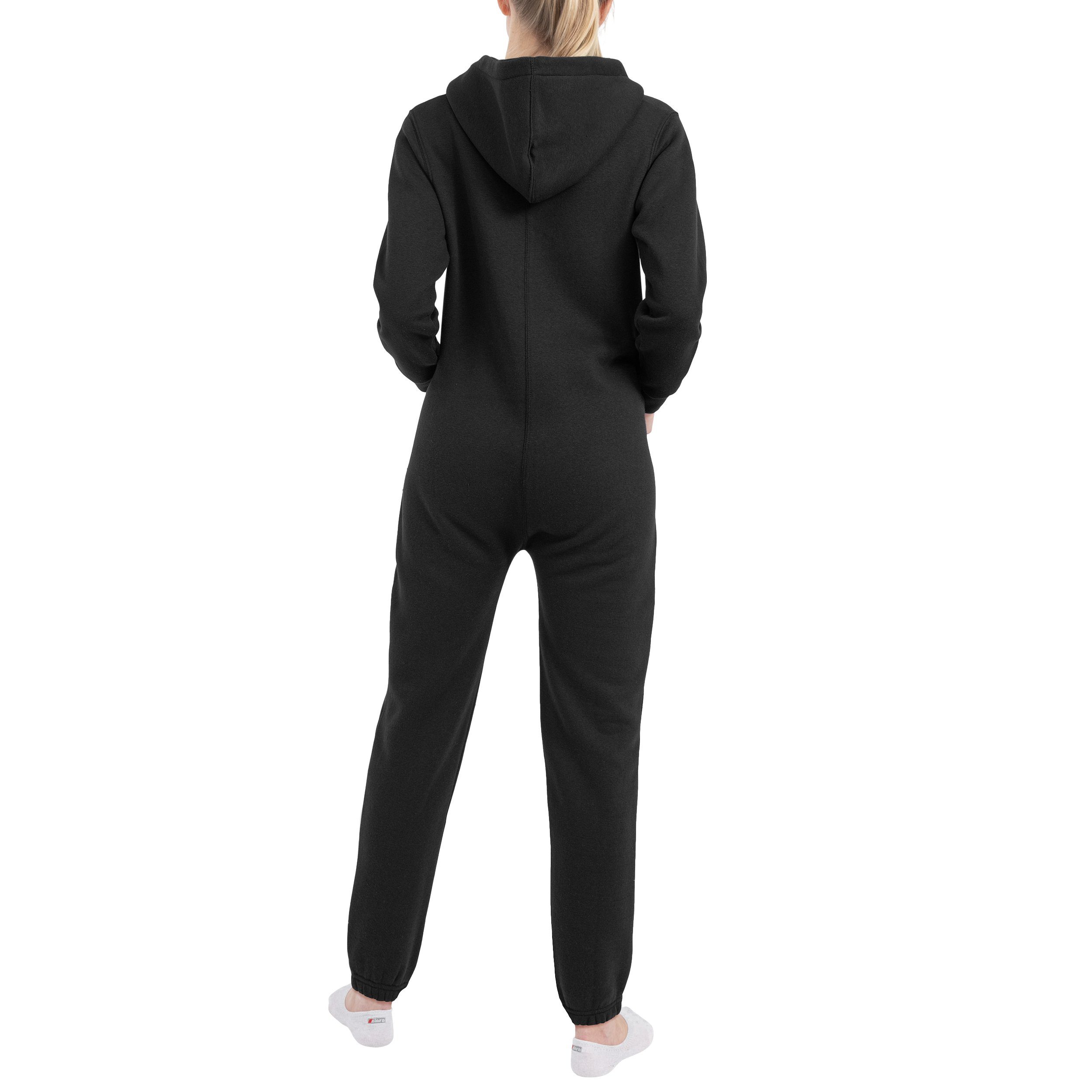Basisstoff Jumpsuit Damen Jumpsuit Overall Onesie Einteiler Hausanzug Baumw günstig online kaufen