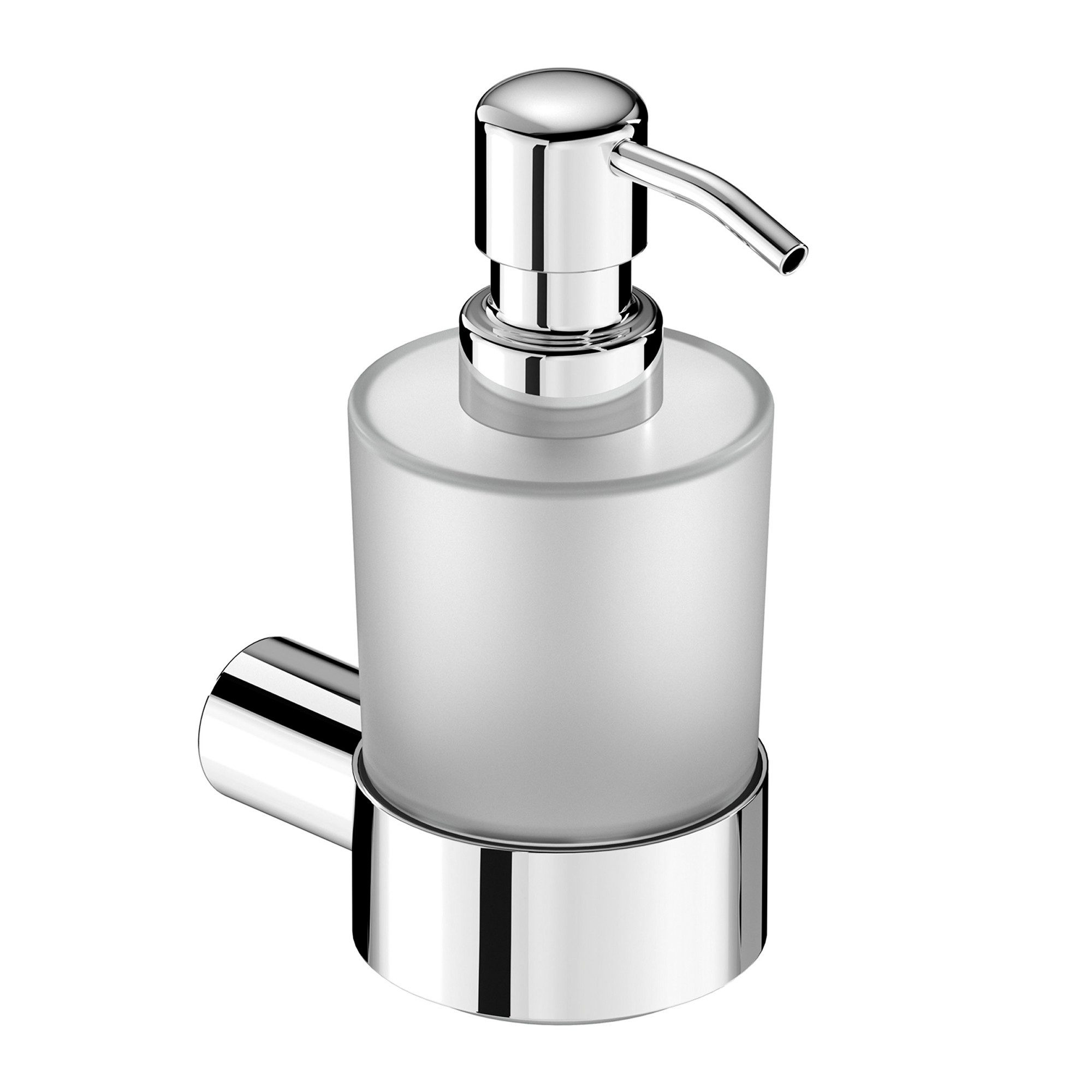 CHRIS BERGEN Seifenspender Flüssigseifenspender wandhängend zur Wandmontage, in Chrom und Schwarz matt